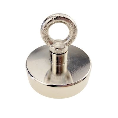 Ni revêtement de surface personnalisé 1000lbs force de traction N52 aimant de pêche avec traction double face