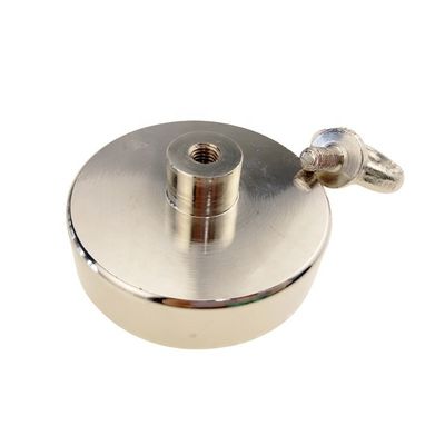 NeFeB Fe37 550 lbs Pêche à l'aide d'un aimant puissant avec fil et trou de vis M10 POTN08-75
