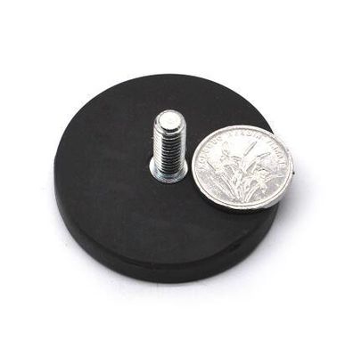 Magnéte de pot revêtu de caoutchouc M6 M8 de taille personnalisée pour les applications lourdes