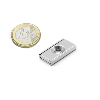 NdFeb Block Magnet Steel Channel POT avec 1 trou anti-enfoncé pour le traitement industriel