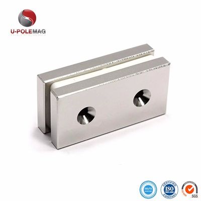 Magnet industriel N35 contre-enfoncé trou de 5 mm Bloc fort Magnets de néodyme de terres rares