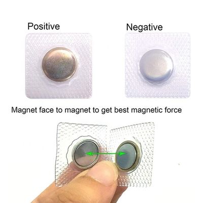 Zinc PVC revêtement d'acier caché invisible couture bouton magnétique pour les vêtements