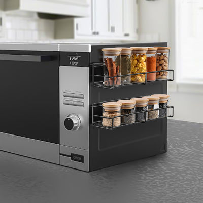 Conception fonctionnelle détachable Super fort rack d'épices magnétiques à deux couches pour réfrigérateur