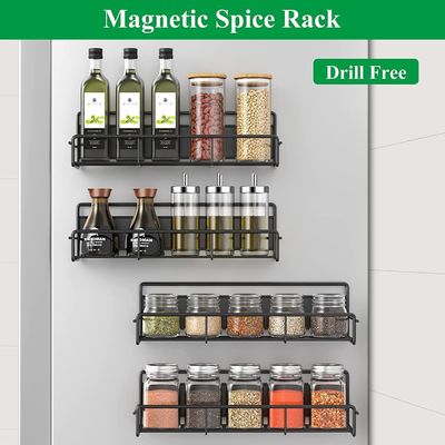 Super espace économisant Magnétique rack d'épices pour réfrigérateur Matériau métallique à aimant fort
