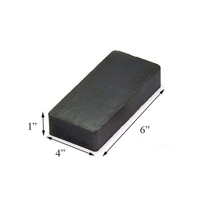 ISO9001 2000 Certifié C8 6x4x1" Ferrite bloc aimant en céramique pour les pompes à eau Durable