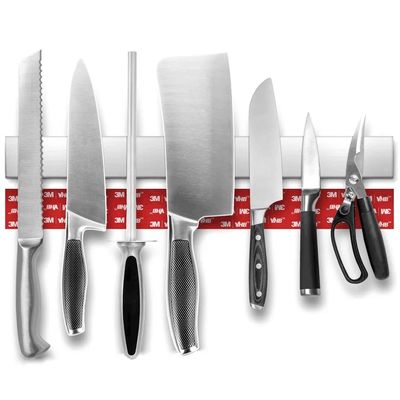 Gardez vos couteaux de cuisine sans effort avec notre barre magnétique de couteau durable de 16 pouces