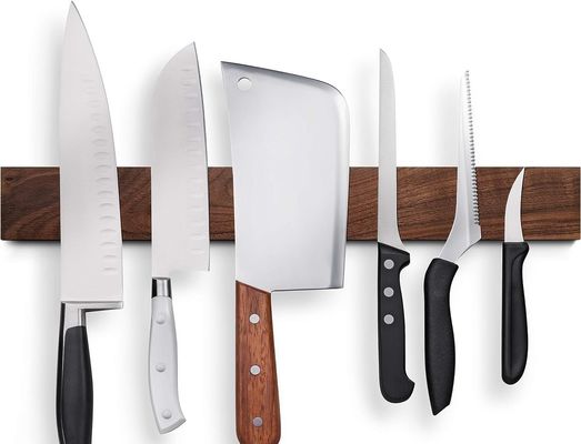 16 pouces professionnel de bois de couteau magnétique bande de rangement de couteau économe en espace avec puissance idéal pour les blocs sacs à rouleaux