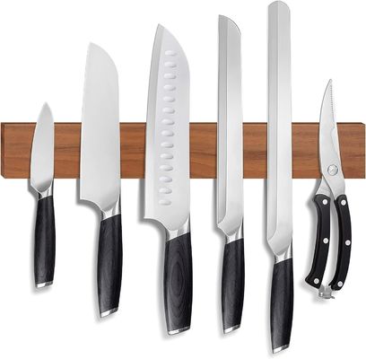 16 pouces professionnel de bois de couteau magnétique bande de rangement de couteau économe en espace avec puissance idéal pour les blocs sacs à rouleaux