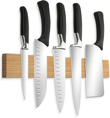 Couteau de cuisine en bois de bambou Porteur magnétique