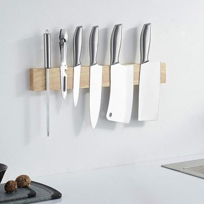 Couteau de cuisine en bois de bambou Porteur magnétique