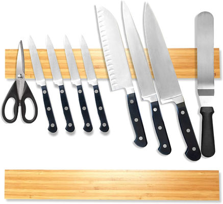 Couteau de cuisine en bois de bambou Porteur magnétique