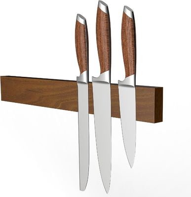 Personnalisez votre cuisine en acceptant le logo personnalisé pour les bandes de couteau magnétique en bois d'acacia