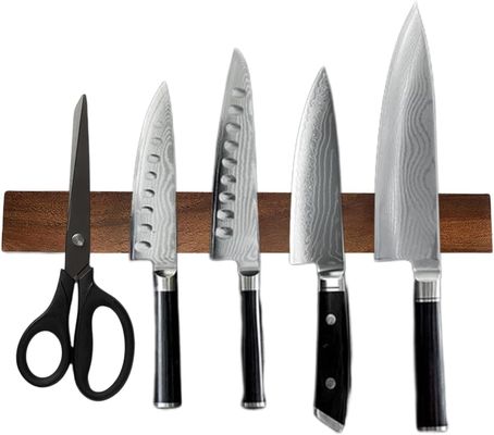 Personnalisez votre cuisine en acceptant le logo personnalisé pour les bandes de couteau magnétique en bois d'acacia