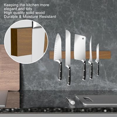 Personnalisez votre cuisine en acceptant le logo personnalisé pour les bandes de couteau magnétique en bois d'acacia
