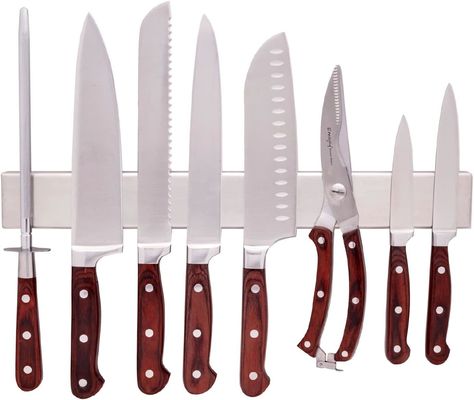 Maison porte-couteau de cuisine avec logo personnalisé Acceptable en acier inoxydable magnétique