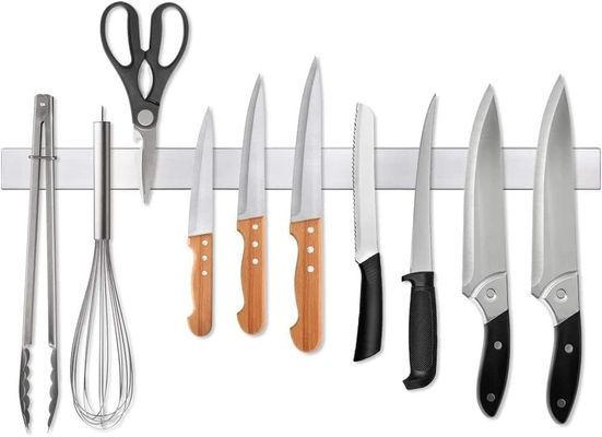 Maison porte-couteau de cuisine avec logo personnalisé Acceptable en acier inoxydable magnétique
