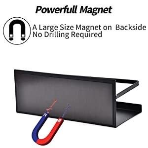 Organiseur de rack d'épices magnétique en acier inoxydable monté sur le mur pour micro-ondes/friture/réflecteur