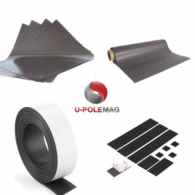 Tape magnétique en caoutchouc flexible de qualité directe personnalisée avec revêtement adhésif 3M