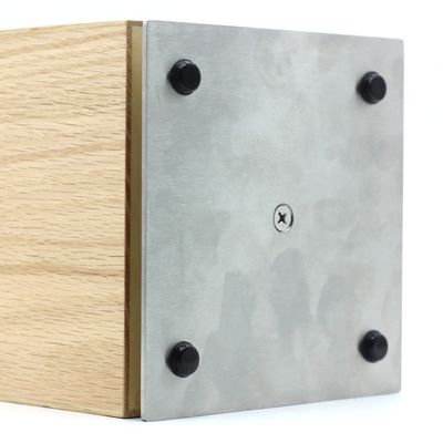 Durable 300x150x150mm 4 côtés bloc de couteau magnétique 360 porte-couteau en bois rotatif