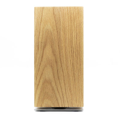 Porteur de couteau magnétique de cuisine avec plaque métallique 360 rotative Construction en bois de chêne