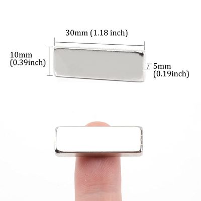 F30x10x5mm aimant industriel N52N35 Super fort aimants à barres rectangulaires pour le bricolage à domicile