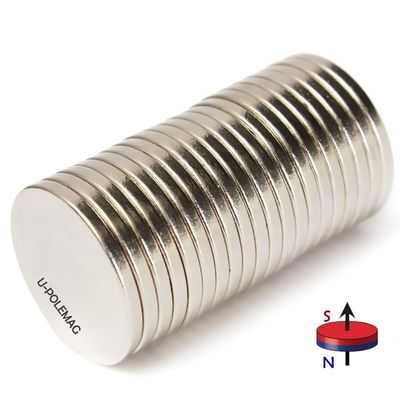 N45 aimant en néodyme rond avec revêtement en zinc et certification ISO9001 2004