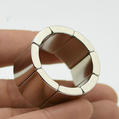 Générateur d'éoliennes N42UH Magnéte moteur à segment arc néodymium avec revêtement nickel