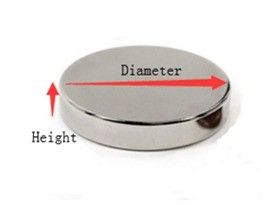 Tolérance de précision de /-0,1 mm N38 double face magnétique à disque de néodyme pour emballer boîte cadeau