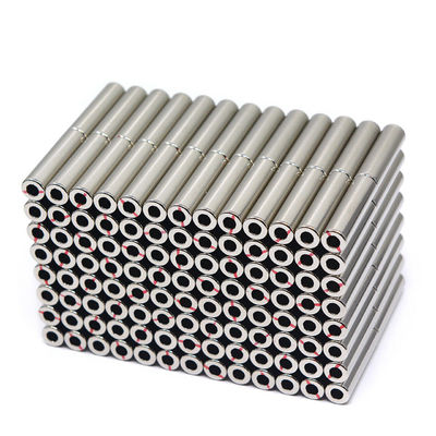 Service de coupe Personnalisé Permanent Axial Diametrallement Magnétisé N52 Neodymium Magnet Cylindre creux