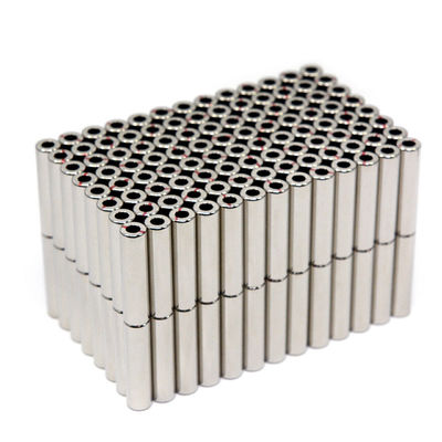 Service de coupe Personnalisé Permanent Axial Diametrallement Magnétisé N52 Neodymium Magnet Cylindre creux