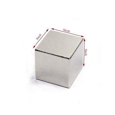 1 " magnéte à bloc de néodyme N52 à nickel fort industriel avec tolérance ± 0,1 mm