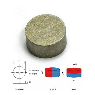 Système de capteur Tolérance du disque SmCo magnétique ± 10% Densité 7,3-7,5 g/cm3 Haute température