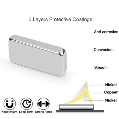 N52 de haute précision 20x10x5 mm aimant de bloc en néodyme permanent Tolérance de coupe ± 0,01 mm