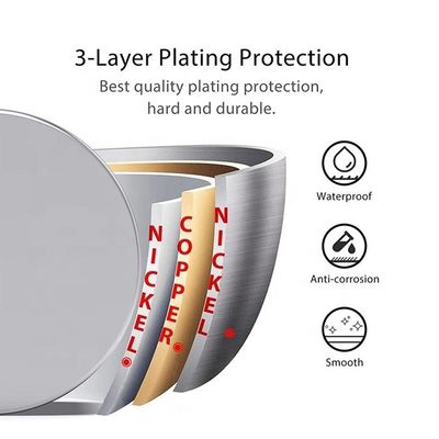Magnet des terres rares composite magnétique au néodyme personnalisé permanent fort N52 bloc rond