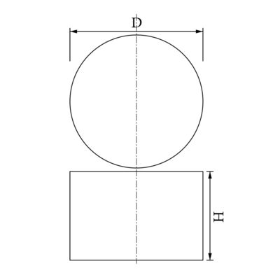Magnet des terres rares composite magnétique au néodyme personnalisé permanent fort N52 bloc rond