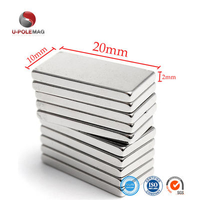 Magnéte au néodyme recouvert de nickel N52 haute Br Forme rectangulaire Super Puissance NdFeB Bloc aimants