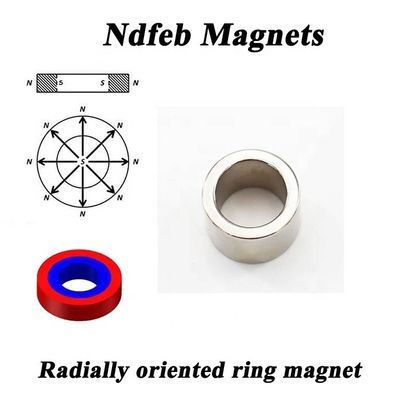 Magnéte de néodyme à tube radial orienté à un pôle unique N40 personnalisé avec une tolérance de ± 0,05 mm
