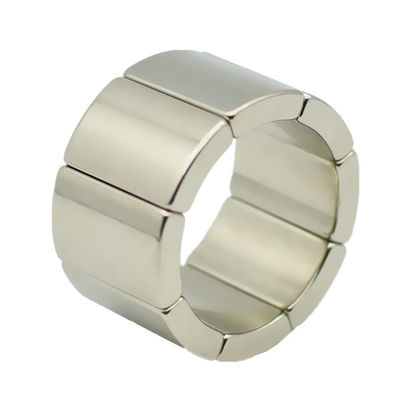 Magnéte à arc de moteur NdFeB personnalisé Magnéte à segment de néodyme super grand de qualité N35-N52