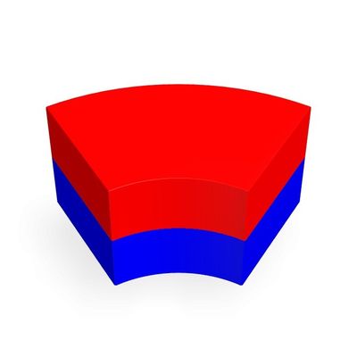 Magnéte électrique en néodyme à moteur électrique à forme d'arc super fort avec revêtement NiCuNi