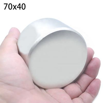 Magnéte à cylindre en néodyme permanent N45 N52 D70x40mm Super fort pour les machines