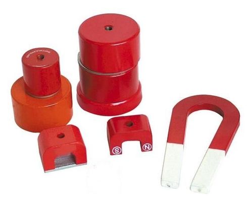 7.3g/cm3 Densité rouge bleu peint pôle en forme de U aimant de fer à cheval pour matériel pédagogique