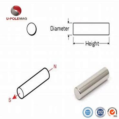 12000 Gauss Bar cylindrique magnétique au néodyme Durable et durable pour les capteurs