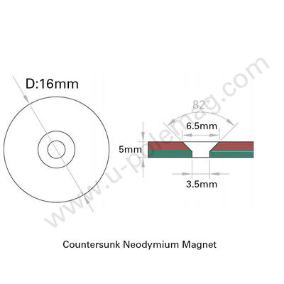 Magnéte composite au néodyme résistance industrielle Magnétes à disque rond avec trou anti-enfoncement
