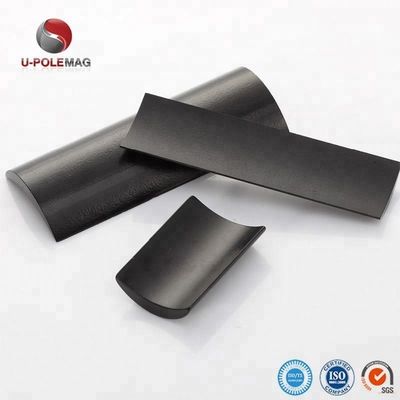 Taille personnalisée ARC NdFeB Magnet Coating Black Epoxy Neodymium Segment Magnets pour moteur